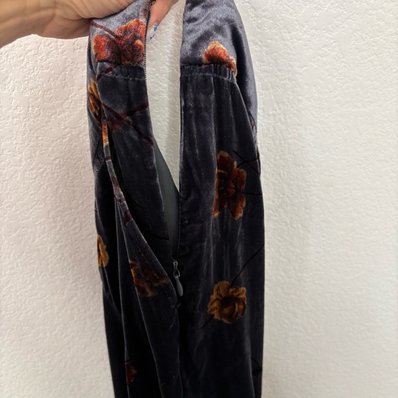 Anthropologie Ett:twa Jessie Floral Velvet Wide Leg Pants Size S - Picture 8 of 9
